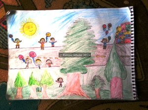 Malak’s drawings © Reham Alhelsi, 2015